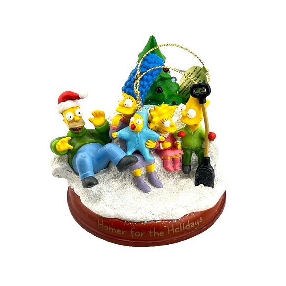 SIMPSONS Bradford Christmas Ornament Illuminated “Homer For The Holidays” w/Tags - Picture 1 of 7
